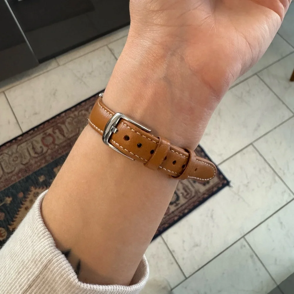 Fossil Brown Leather Mixed Metal Watch - Picture 2 of 5